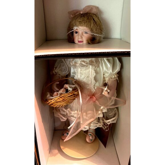 Franklin Heirloom Other - Vtg Franklin Heirloom Doll Gibson Girl Flower Girl Porcelain Wedding